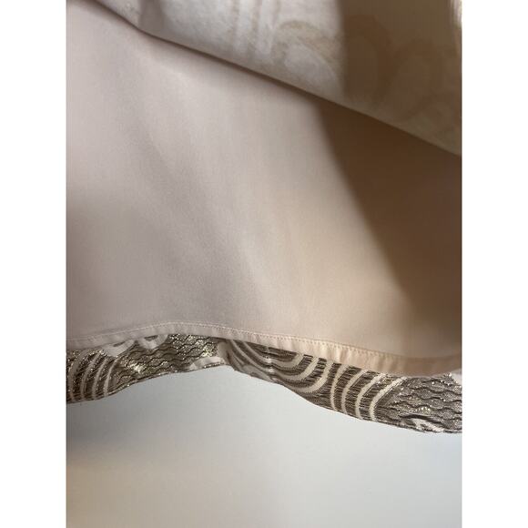 Lilly Pulitzer Elsie Illusion Gold Metallic Flower Jacquard Dress Fit & Flare 2 - Picture 4 of 9